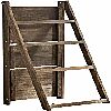 Ladder foldable shelving unit.