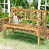 Foldable patio garden bench seat