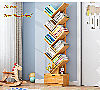 Space saving book storage rack with 10 shelves.