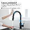 Picture with directions for use of touch sensor faucet. 