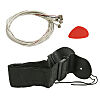 Strap, extra strings & pick included with guitar starter set.