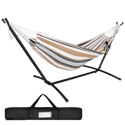 Portable hammock with stand