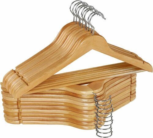 Wooden hangers.