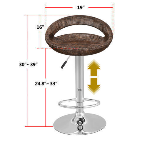 Barstool with dimensions. 