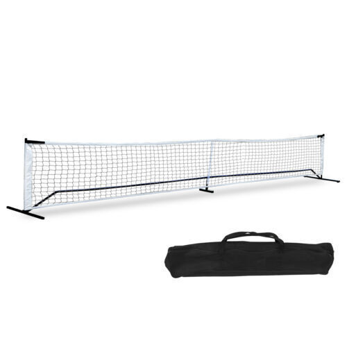 Portable outdoor game net for pickle ball or tennis. 