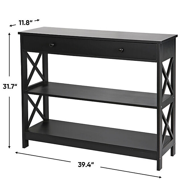 Console table with dimensions. 