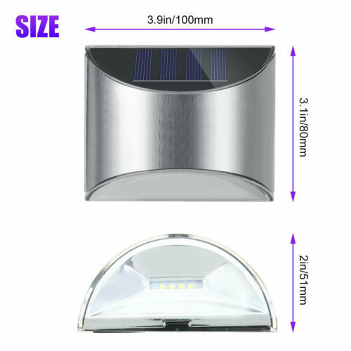 Solar outdoor lights with dimensions. 