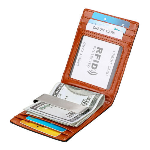 Example of slim wallet in use.